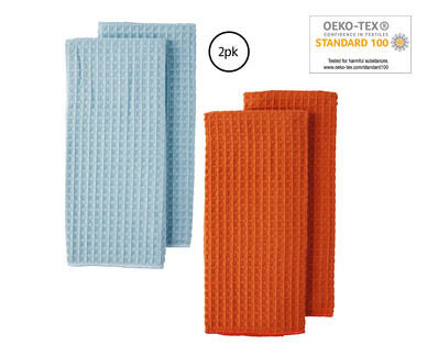 Waffle Microfibre Tea Towel 2pk