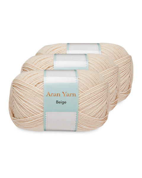 Beige Aran Yarn Bundle