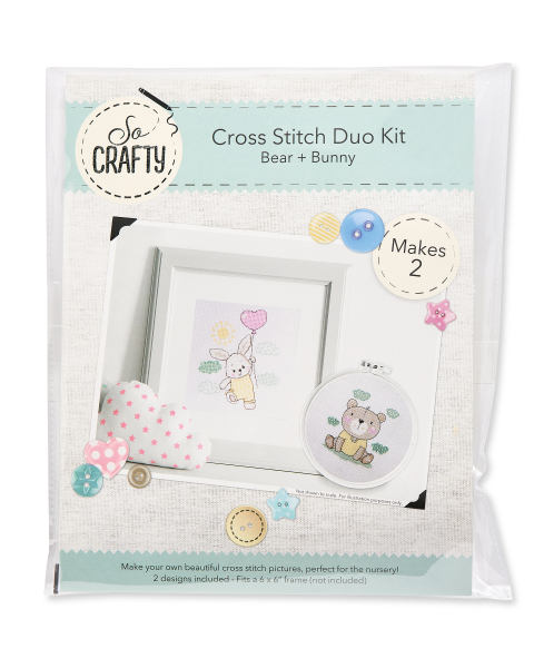 Bear/Bunny Baby Cross Stitch Kit