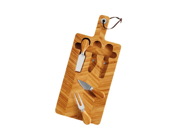 Herringbone Cheese Board & Knife Set