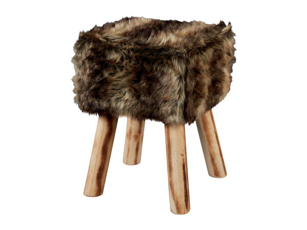 Livarno Home Faux Fur Stool