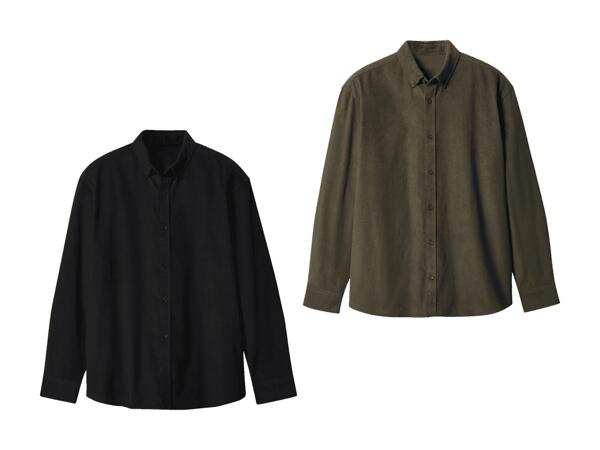 Chemise en velours côtelé fin