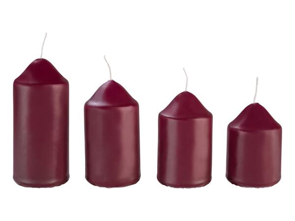 Christmas candles, 4 pieces