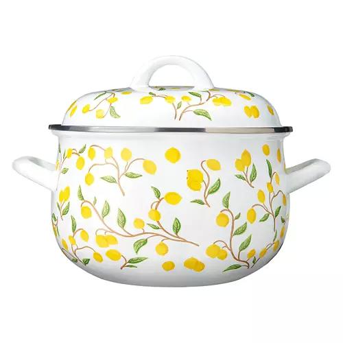 4 Qt. Porcelain Enamel Casserole, Lemon