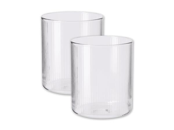 Glas, 2 Stück/Karaffe