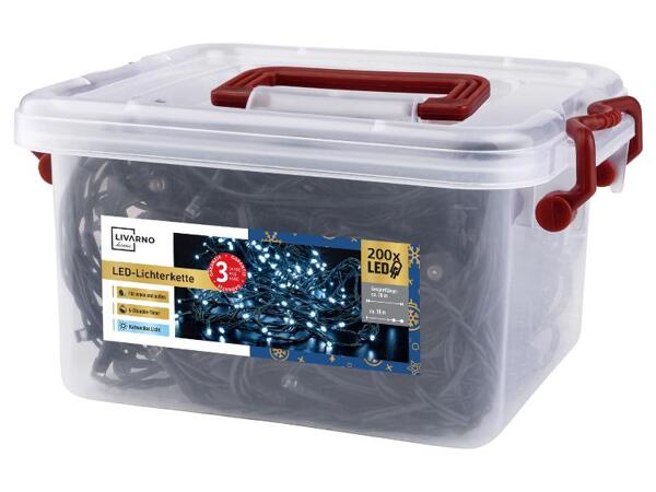 Světelný LED řetěz, 200 LED