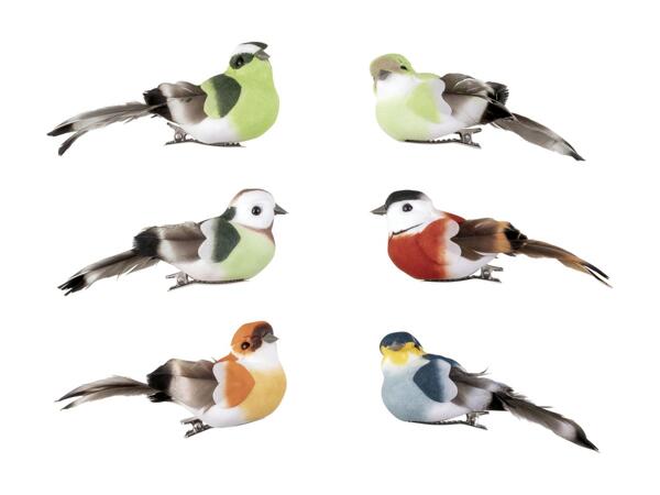 Livarno Home Decorative Clips - 6 Pack - Birds