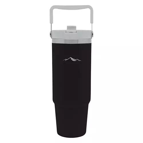 Carry Handle Stainless Steel Bottle - Grey/Black