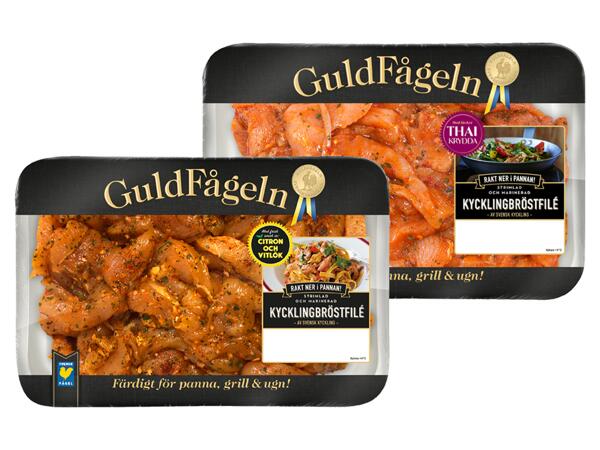 Guldfågeln strimlad kycklingbröstfilé