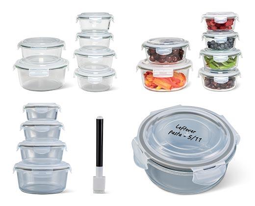 Crofton 12pc Glass Bowl with Snapping Lid