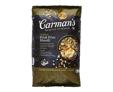 Carman's Original Fruit Free Muesli 1.5kg