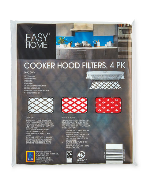 Cooker Hood Filters 4-Pack