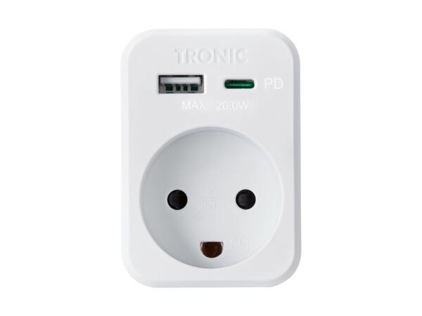 TRONIC(R) USB-oplader til stikkontakt