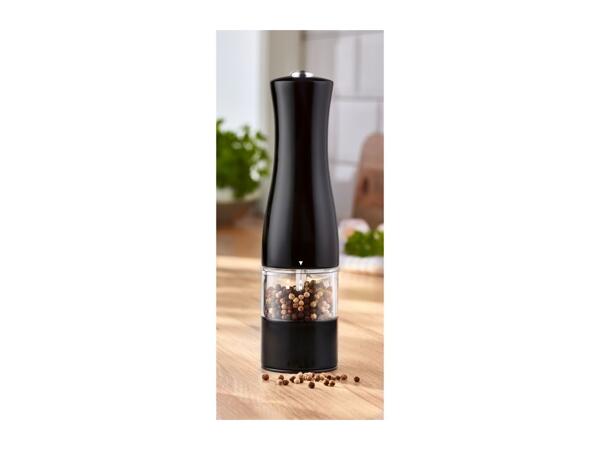 Silvercrest Black Electric Salt Or Pepper Mill