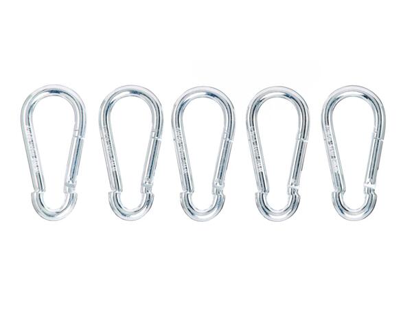 D-shackles or carabiner clips