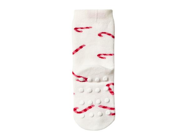 Younger Kids' Cream & White Christmas Thermal Socks - 2 Pairs
