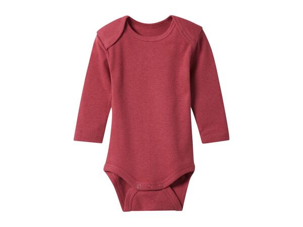 Lupilu Pink Baby Long-Sleeve Bodysuits - 3 Pack