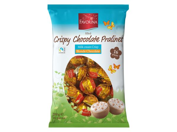 White chocolate pralines