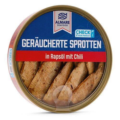 ALMARE SEAFOOD Geräucherte Sprotten, Chili