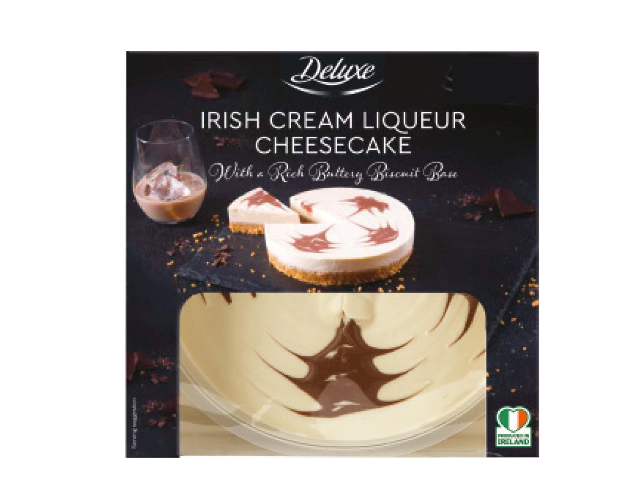 DELUXE Irish Cream Liqueur Cheesecake