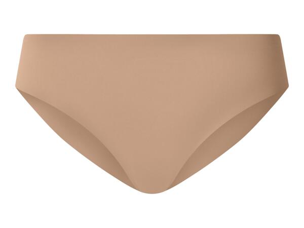 Ladies' Dark Beige Laser-Cut Briefs - 3 Pack