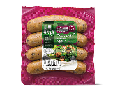 Never Any! Chipotle or Cranberry Chicken Sausage