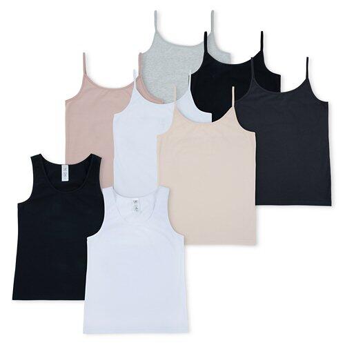 UP 2 FASHION Débardeur pour femmes basique, set de 3