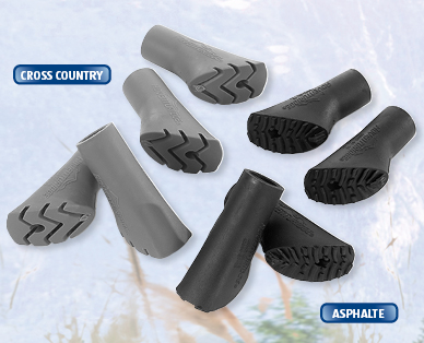 Embouts en caoutchouc pour bâtons de marche nordique ADVENTURIDGE(R)