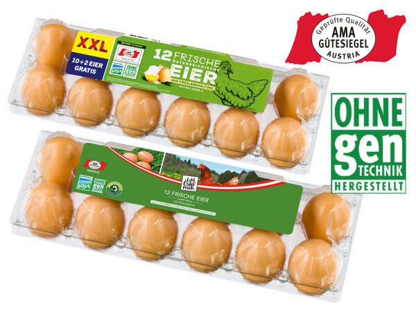 12 Eier aus Freilandhaltung