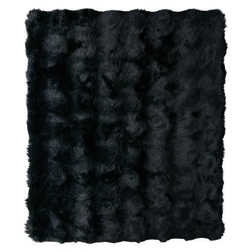 50" x 60" Cozy Throw Blanket, Black Rabbit Bubble