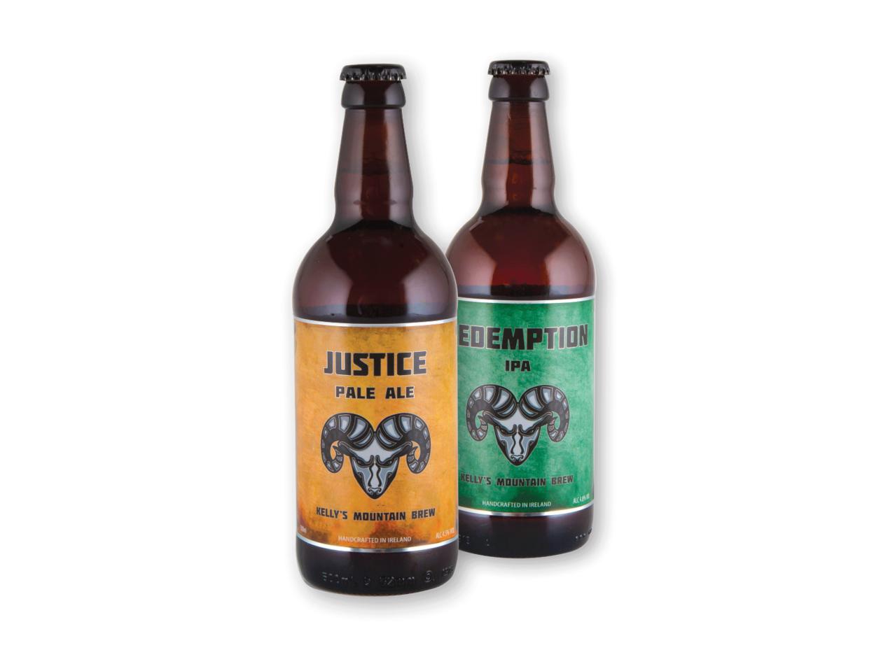 KELLY'S MOUNTAIN BREW Justice Pale Ale/ Redemption IPA