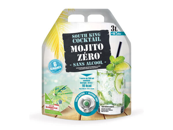 Cocktail Mojito sans alcool zéro sucre