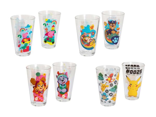 Gläser-Set, 2er Paw Patrol/​Peppa Pig/​Pokémon