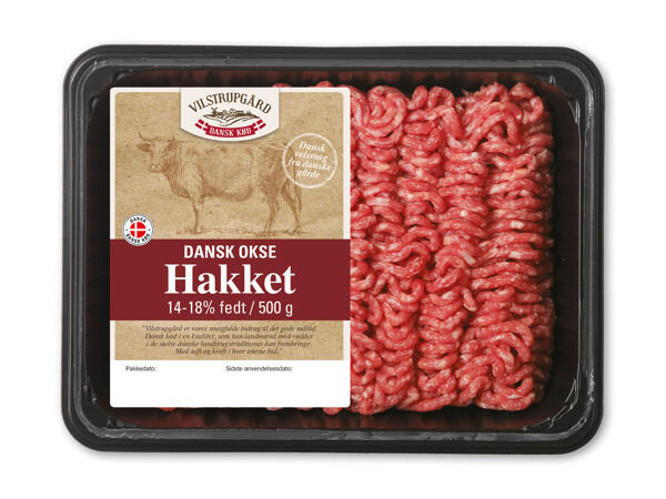 Hakket dansk oksekød