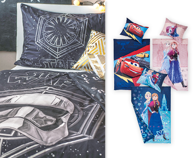 Parure de lit pour enfants en polaire STAR WARS/DISNEY CARS/FROZEN