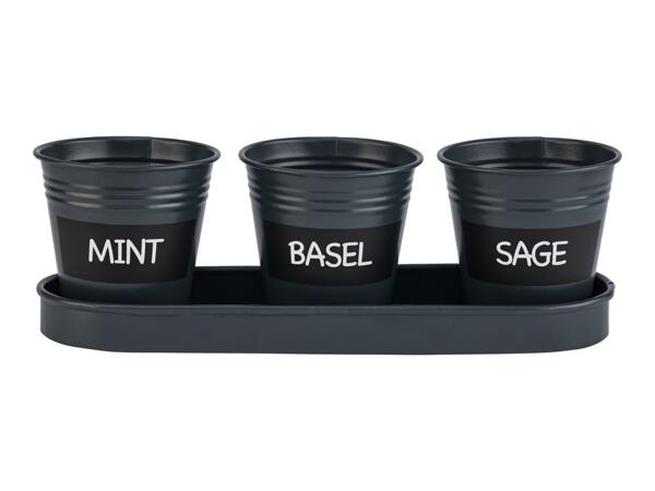 Parkside Herb Pots - Black