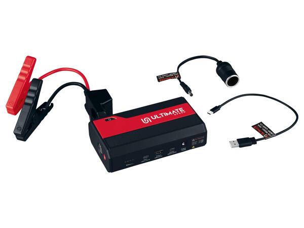 Portable jump starter with power bank