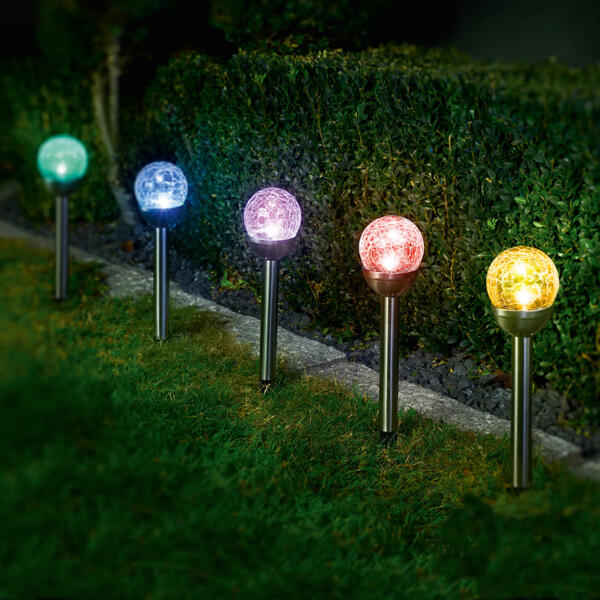 XXL-LED-Solarkugel 4er-Set