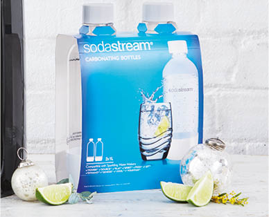 SODASTREAM 1L Carbonating Bottles 2 Pack