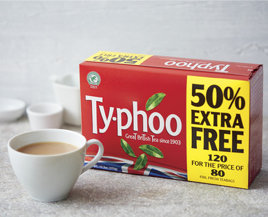 Typhoo Teabags 80s + 50% Extra Free
