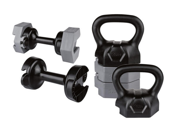 Hantelset med kettlebell
