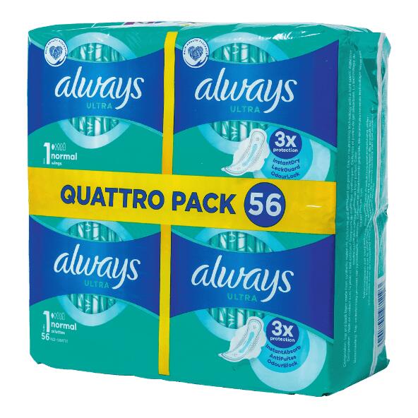 ALWAYS(R) Serviettes hygiéniques, pack de 4