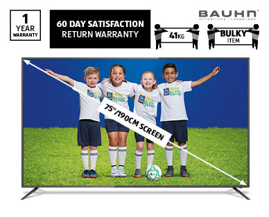 75"/190cm Ultra HD 4K TV