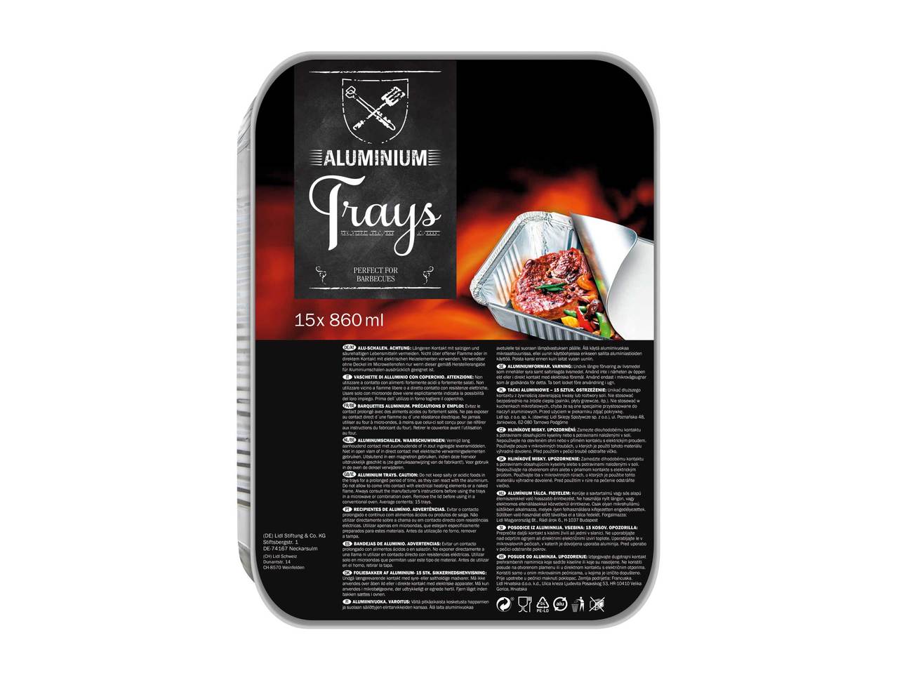 Plat pour barbecue en aluminium