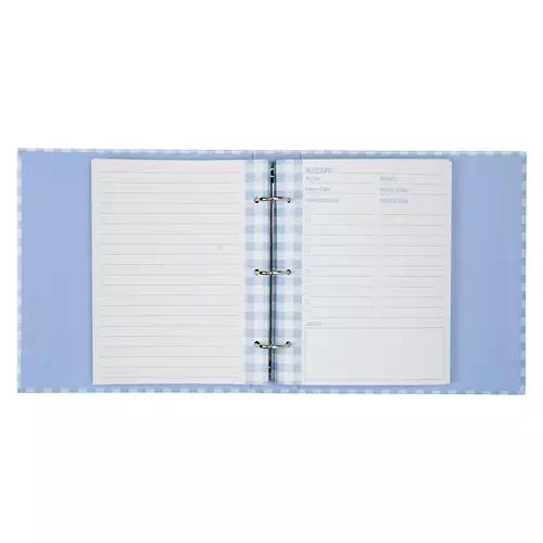 50 Recipe Sheets Binder - Gingham