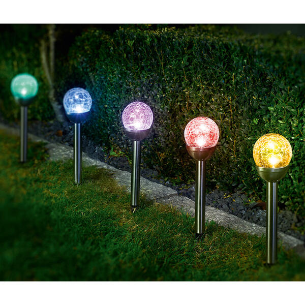 XXL-LED-Solarkugel 4er-Set