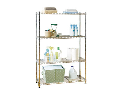 Easy Home 4 Tier Chrome Shelving