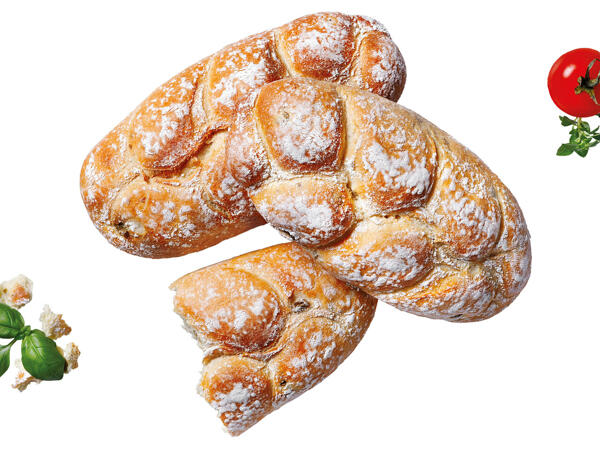 Olivenweckerl mit Ährenmuster
