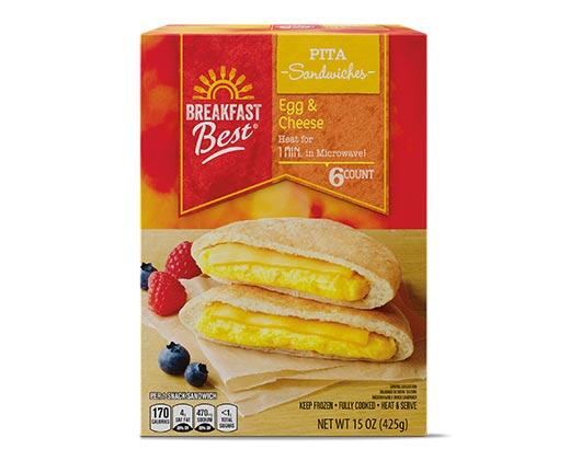 Breakfast Best 
 Pita Sandwiches Egg & Cheese or Sausage & Cheese