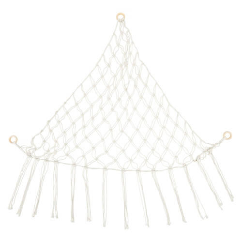 Triangular Shaped Boho Net Hammock, White